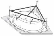 Каркас к ванне Mini Catalina 125x125 Vagnerplast VPK125125