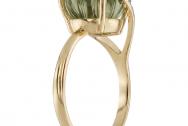 Кольцо с зеленым аметистом ALORIS арт. 1483АзКц из золота 585 пробы
