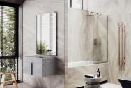 Шторка на ванну Maybah Glass MGV-132-2у в узком профиле