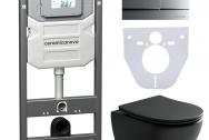 Подвесной унитаз Ceramica Nova CN4002MB_1002M_1000 Сет 4 в 1 Rimless с системой