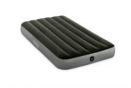 Односпальный надувной матрас Intex 64761 Downy AirBed + насос (99х191х25см)