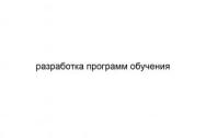 Разработка программ обучения