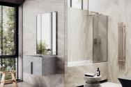 Шторка на ванну Maybah Glass MGV-73-2у в узком профиле