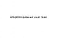 Программирование visual basic