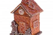 Конфетница "Пряничный домик", 700 мл, 12x21 см, керамика