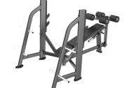 Скамья-стойка для жима под углом вниз (Olympic Decline Bench) DHZ E-7041