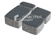 Тротуарная плитка Классико, черная, 6 см