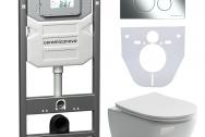 Подвесной унитаз Ceramica Nova CN4002_1001CH_1000 Сет 4 в 1 Rimless с системой и