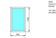 Окно одностворчатое глухое 800*1300 из ПВХ профиля VEKA WHS 5-камерный 72 мм