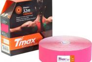 Тейп кинезиологический Tmax 32m Extra Sticky Pink арт. 423235 розовый