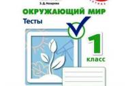 Плешаков. Новицкая. Окружающий мир 1 класс. Тесты