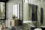 Шторка на ванну Maybah Glass MGV-618-2 поворотная на монопетле